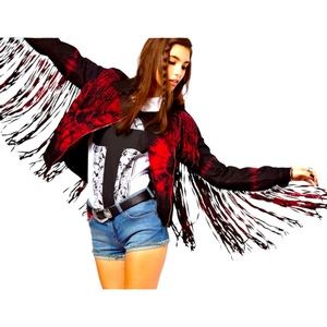 ✨REAL Topshop LEATHER Jacket - Festival Jacket 🎡